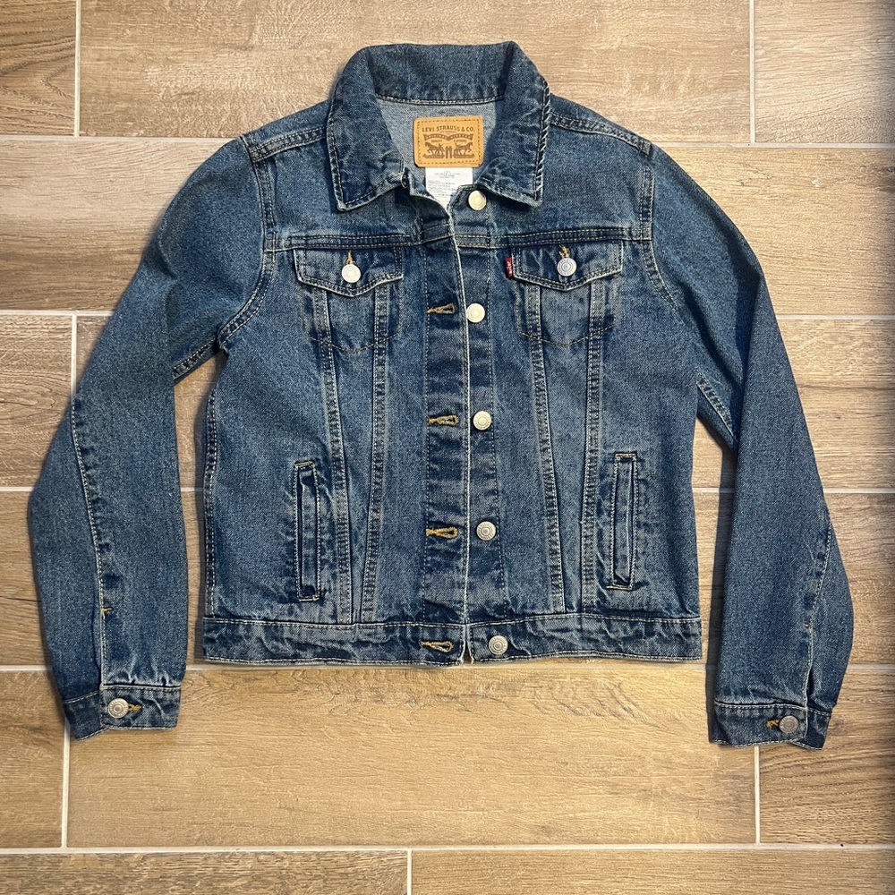 Levi's Blue Denim Jacket Kids Sz Large